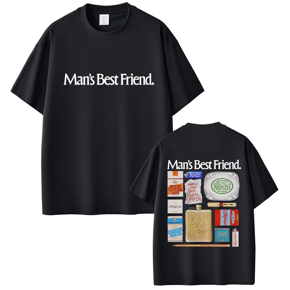 Sabrina Carpenter Mans Best Friend Object Tshirt Men Women Fashion Oversized Short Sleeve T Shirts Male Casual Cotton Tshirts