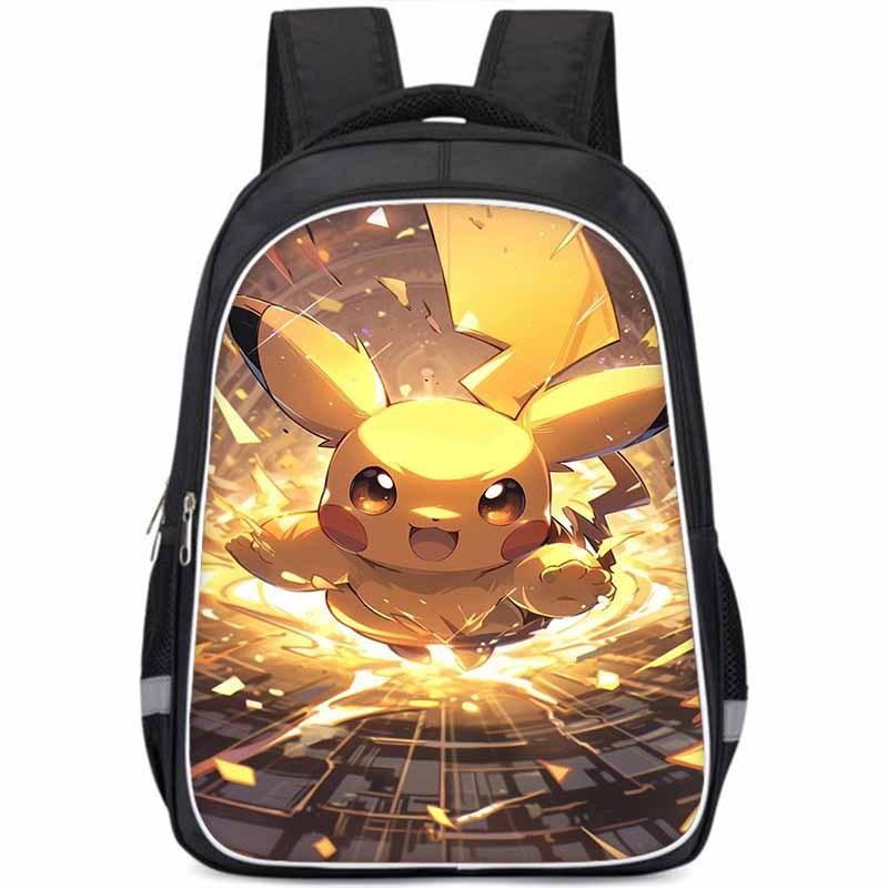Pikachu Large Capacity Lightweight 3d Oxford Cloth Kids Backpack For School Education