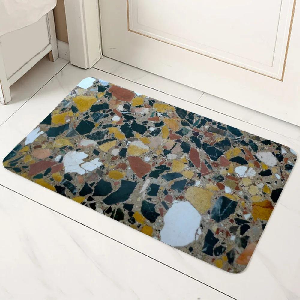 

Marble Texture Pattern Door Front Mat Decoration Home Bathroom Floor Mat 40x60cm