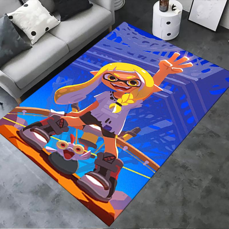 

2025 New Splatoon game Carpet Rug for Living Room Bedroom Home Sofa Decoration,Kids play Non-slip Floor Mat175 40x60cm( 15x23in )