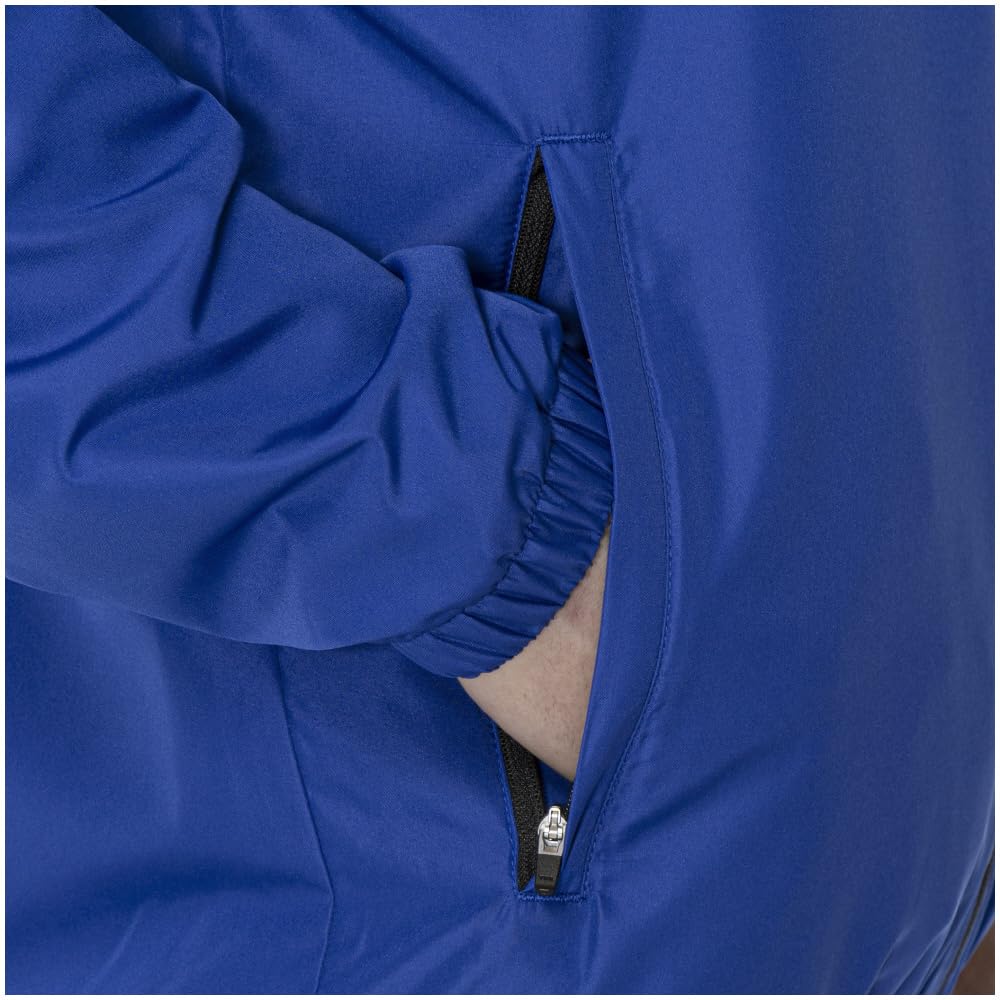 Mizuno Breath Thermo Training Warmer and Surf Size L Jacket, Moisture-Wicking Heat-Generating, 32MEA655, Blue/Black,