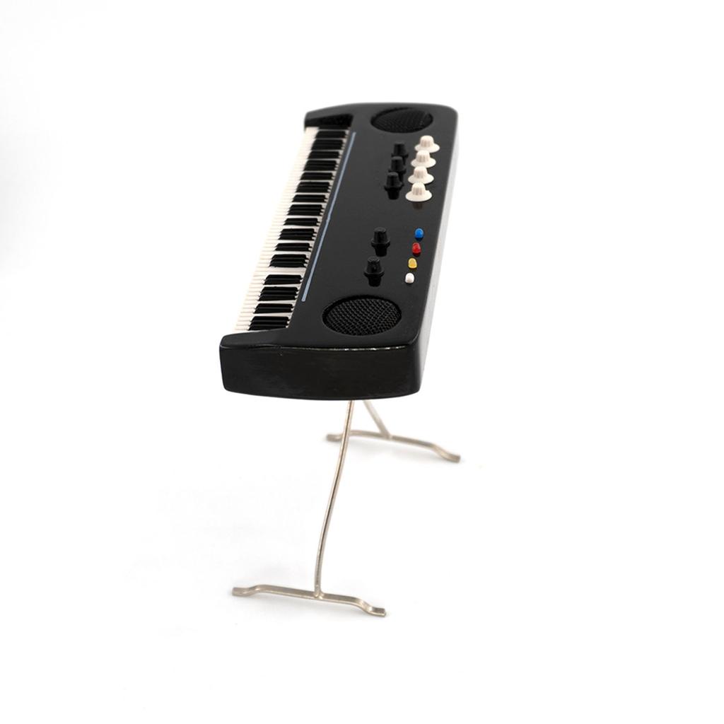Miniatur-Elektronenorgel-Modell-Ornament Holz-Elektronenklaviatur Handwerksspielzeug Mini-Puppenhaus-Dekoration