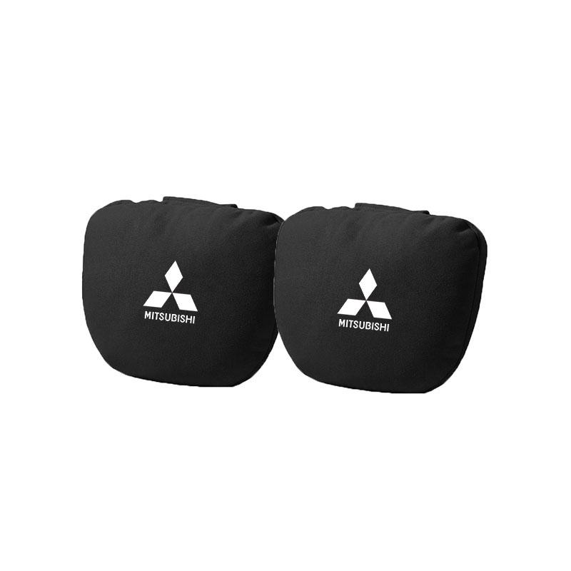 Autostoel Hoofdsteun Nekbeschermer Kussen Suède Leer Gordel Schouderpads voor Mitsubishi Outlander I200 Pajero Eclipse ASX Lancer