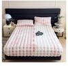 Set Lenzuolo con Angoli in Pelliccia di Coniglio Peluche: Foderato in Pile, Caldo per l'Inverno, Include Coprimaterasso - Set da 3 Pezzi per Letto Matrimoniale