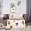 KKakaos FFriends Flannel Blanket  Soft Warm Throw Blanket for Couch Bed Decorative Novelty Bedspread Sofa Bed Cover