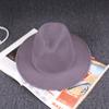Seasonal Imitation Wool Big Edge Hat New Women'S Versatile Top Hat Outdoor Sunshade Woolen Basin Hat