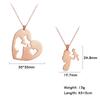 My Shape 2 Pcs/set Mother Baby Heart Pendant Necklaces for Women Daughter Son Choker Female Fashion Jewelry Mother's Day Gift
