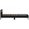 Bed Frame Black Oak Effect 75 x 190 cm Engineered Wood