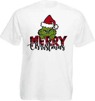 Grinch Merry Christmas 100% Cotton T-shirt Mens Tees Top,Gift for Grinch Lovers Unisex Adults Tee Top