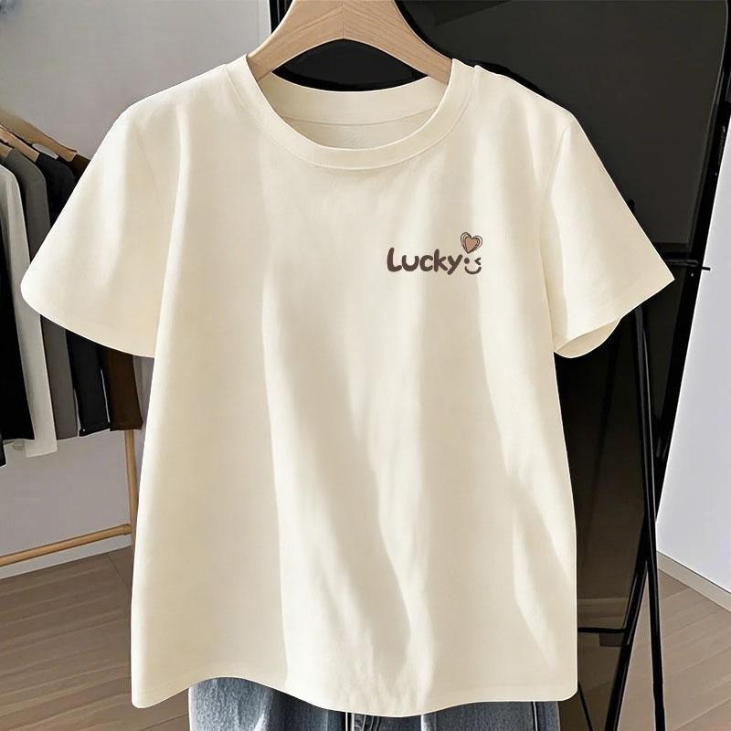 2026 Premium Plus Size Cotton T-Shirt: Round Neck, Short Sleeve, Loose Fit, High-End Summer Wear