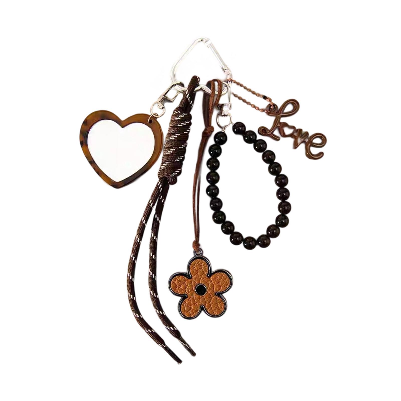 Chic Leopard Print Acrylic Star Keychain Sturdy Alloy Detachable Ornament Perfect Gift For Friend 1