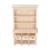 Dollhouse Bookshelf 1 12 Scale 3 Layer Drawer Design Classic Pure Colors DIY Coloring Miniature Bookcase for Gift