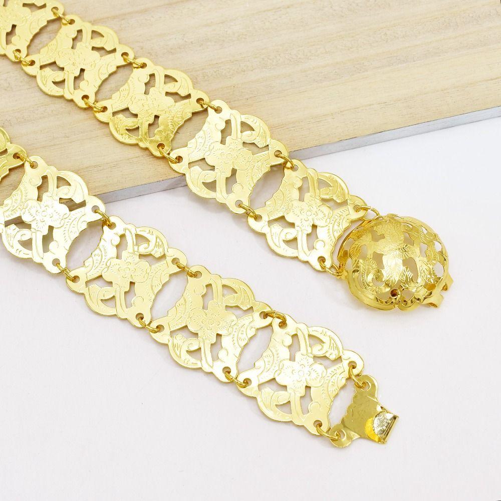 Traditional Ethnic Style Belt Malaysia Gold Belt Classic Dance Dress Belt Chains  Bridal