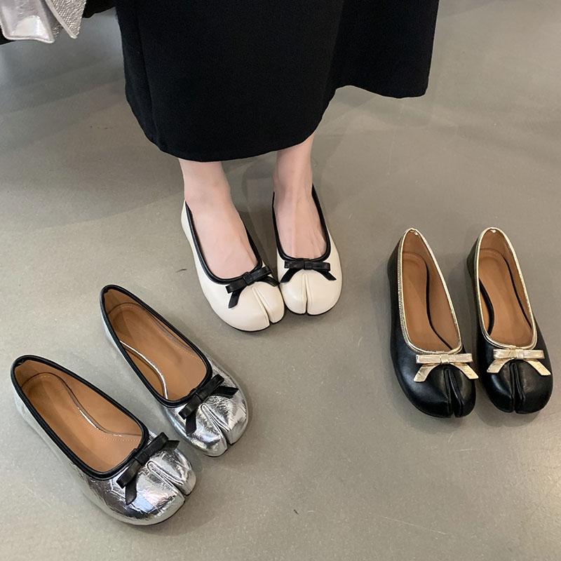 Fashion Fashion Strange Toe Footwear Shallow Flats Slip On Shoes For Women Summer Spring Female Butterfly-Knot Ladies Flats Shoes