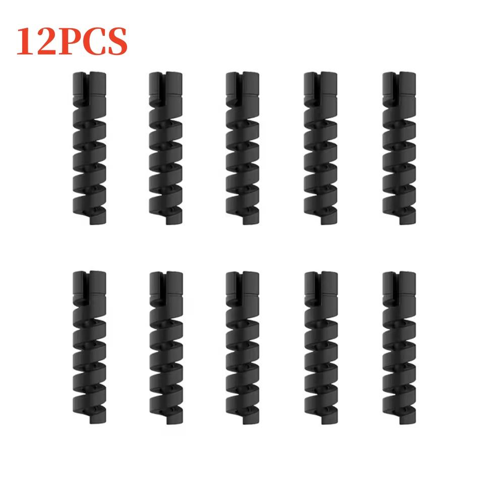 6/20pcs Cable Protector Silicone Charge Cable Spiral Winder Wire End Cord Savers Cover For Phone USB Charger Cable Accessories