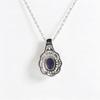 Raro Prezioso Naturale lolite Argento Sterling 925 collana ciondolo pietre preziose gioielli raffinati per Anniversario proposta regalo da donna