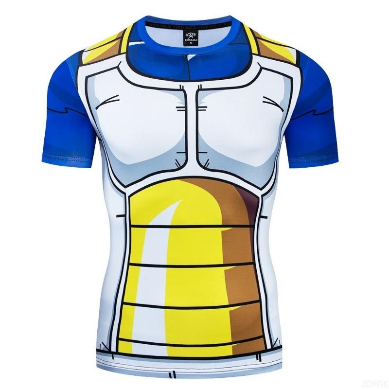 3D Goku T-shirt Men's Summer Fitness Top Taekwondo Bjj Gym Rashguard Mma Boxing Goku T-shirt Men's Sports Shirt Muay Thai