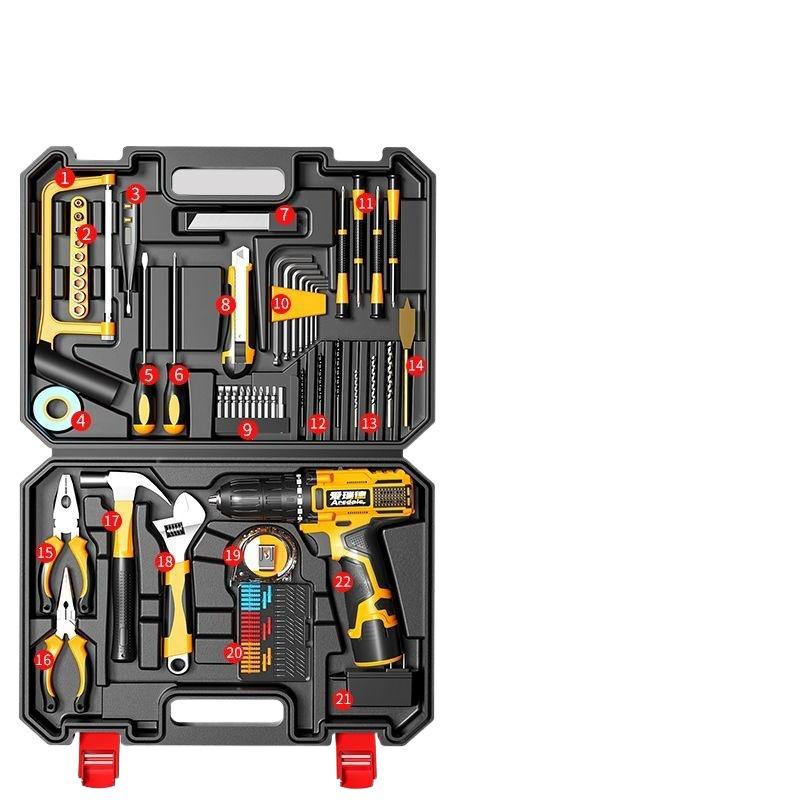 Multifunctionele Handboor en Gereedschapsset voor Houtbewerking en Reparaties