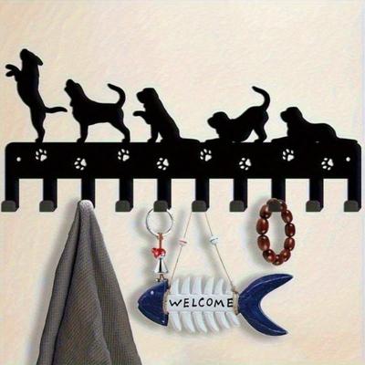 Dierlijke Sleutelhouder Wandmontage Afneembaar Pootafdruk Organizer Ruimtebesparend Entree Decor Cadeau