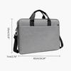 Slim Oxford Cloth Notebook Briefcase for 15.6-17.3 Inch Laptop, Splash-proof Portable Business Handbag, Gray Computer Bag