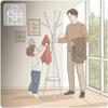 Standing Metal Clothes Rack With Shelf Massido