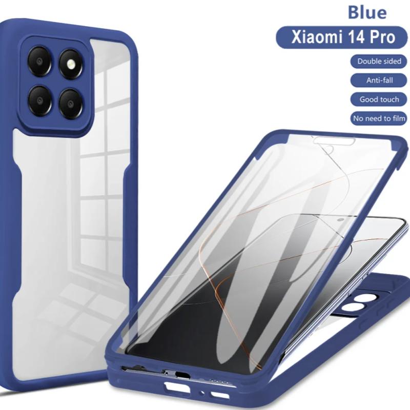 360 Full Cover Case For Xiaomi Mi 13T 12T 11T Pro Bumper Funda For Mi 14 11 12 13 Lite 5G 12S Ultra Clear Shockproof Phone Cover