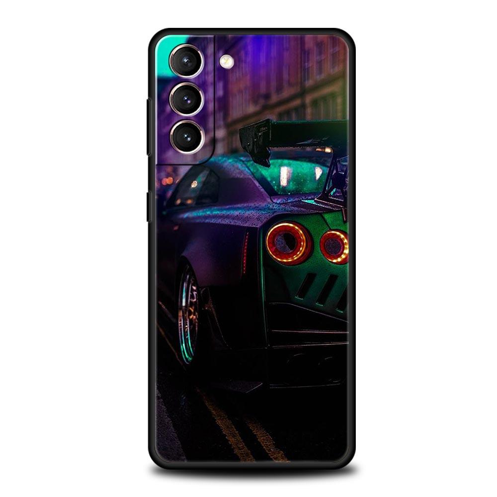 Blue Red JDM Sport Car Phone Case For Samsung Galaxy S26 Ultra S25 Plus S24 FE S23 S22 5G S21 S20 Cover Black Soft