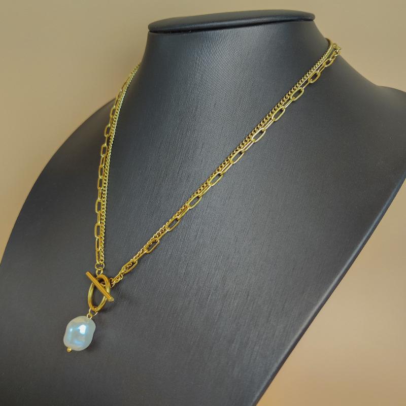 Trend Elegant Jewelry Wedding Big Pearl Pendant Chain Necklace For Women Fashion White Imitation Pearl Choker Necklace
