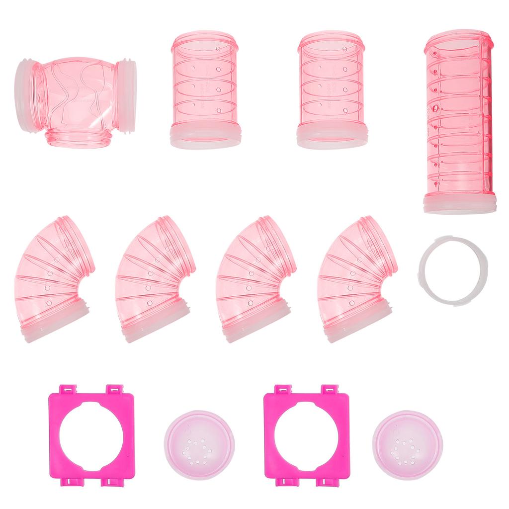 1 Set Hamsterkäfig Tunnelröhre Modul Labyrinth Verbinder DIY Kunststoffrohr Erweiterbares Lebensraum Sicherer Erkundungskanal für Kleintiere