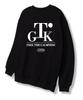 TI.GLAKE Serif Tee Sweatshirt Black [Fleece Lining]