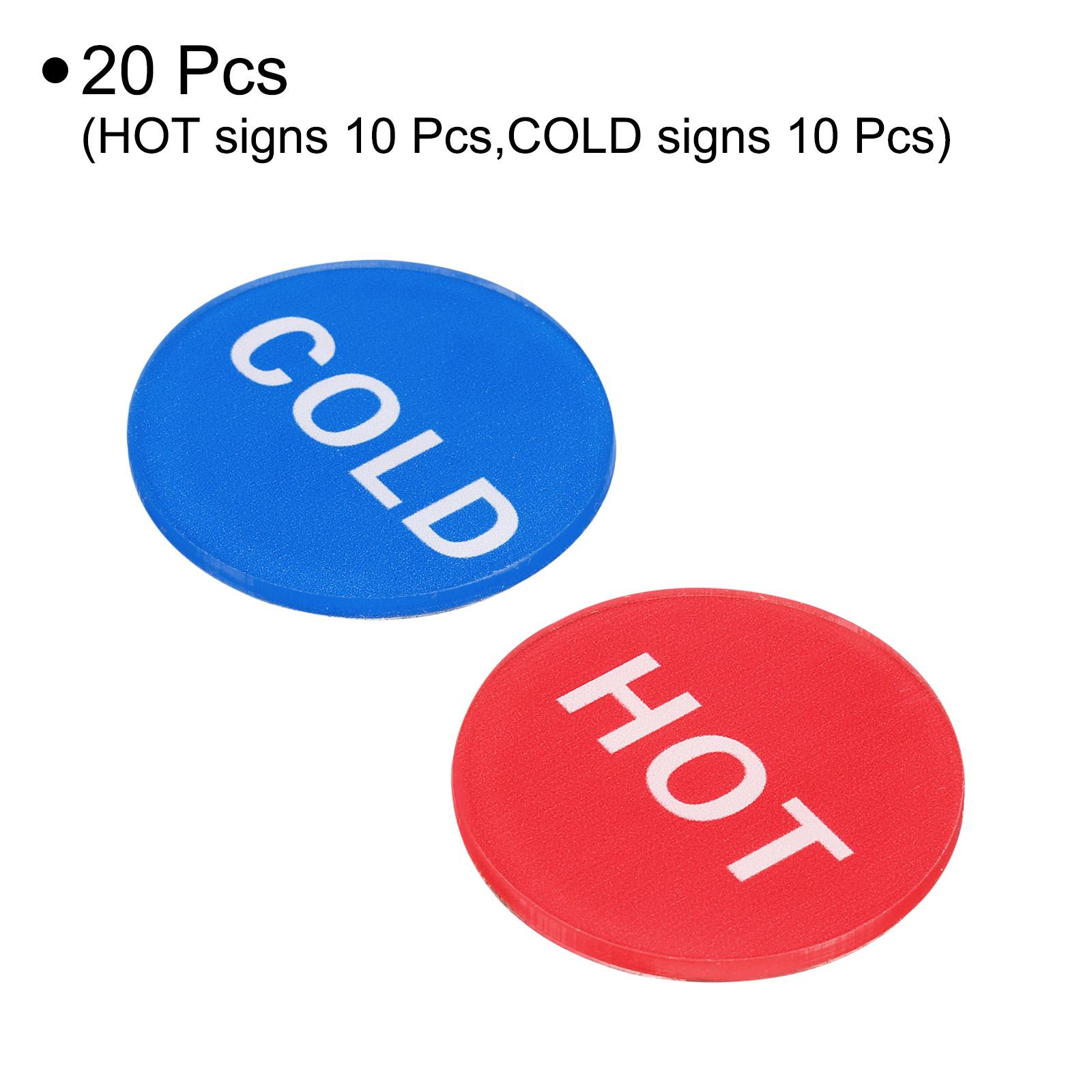 

Самоклеящаяся этикетка для горячей/холодной воды, акриловые круглые наклейки-указатели для смесителей раковин, красно-белые, сине-белые