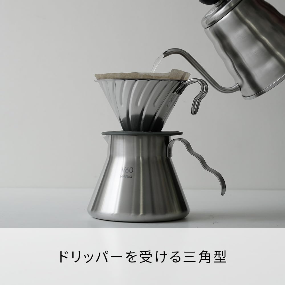 HARIO V60 Metal Coffee Server 500ml Silver O-VCSM-50-HSV