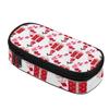 Pen Case Multi Compartment Secure Zipper 300D Polyester with Main Pocket Mesh Layer and Removable Pen Divider for Daily School Use