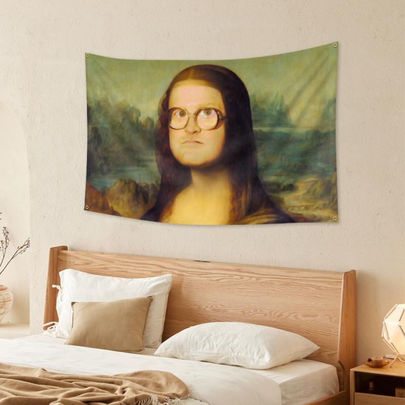 Parodies Mona Lisa Funny Tapestries Funny Paintings Background Fabrics Funny Living Room Decorations