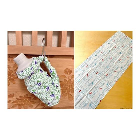 Tenugui Towel Set - Izumi Koubai Komon Pattern, 5 Pcs, Made In Japan, Approx. 33x90cm, 100% Cotton, Quick Drying, Absorbent, Unhemmed Edges, Reverse