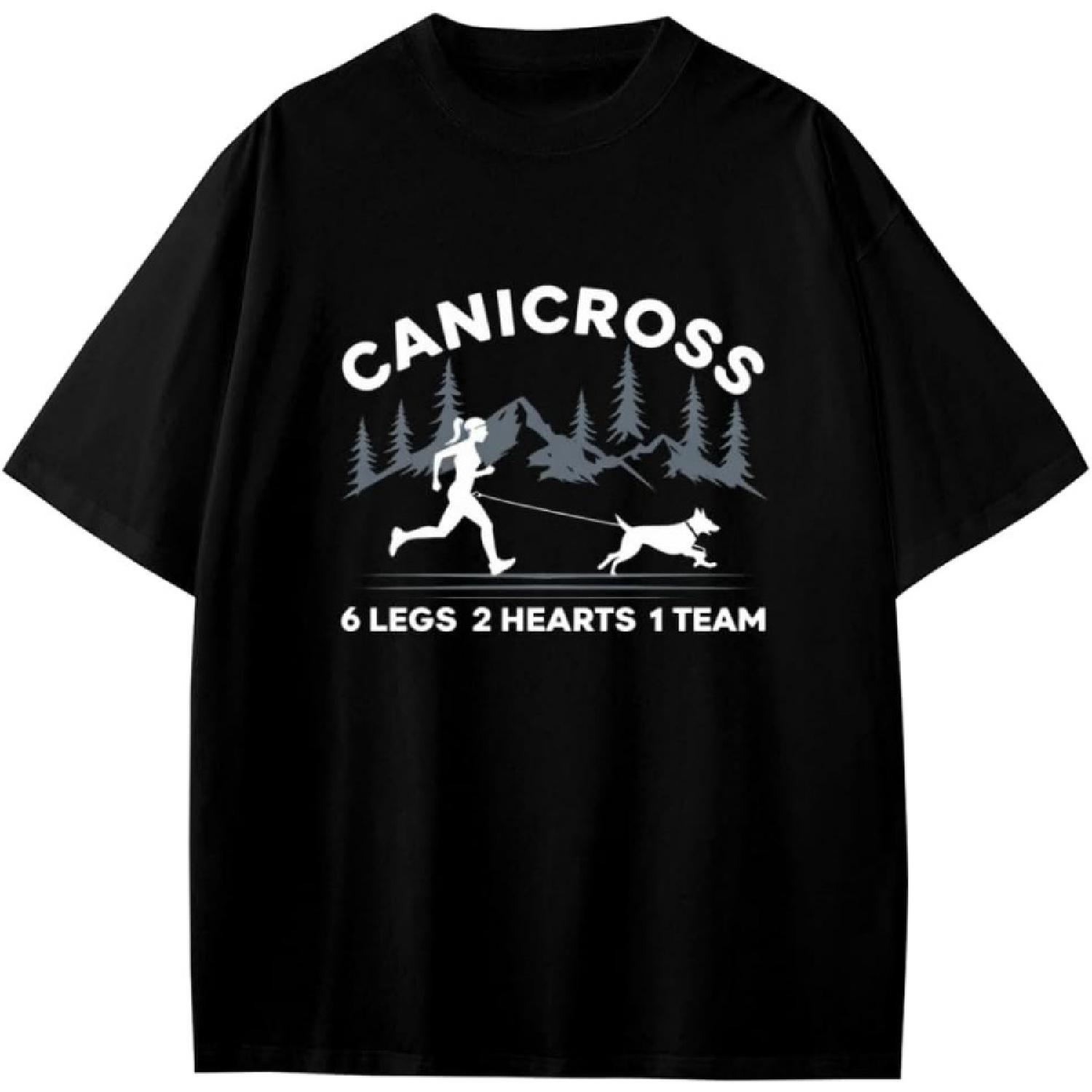 Girl Canicross Cross Country Dog Running Anime Gift Girls Boys Teens T-Shirt S