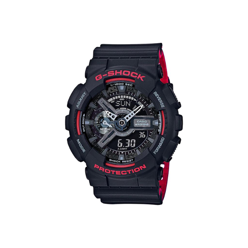 CASIO Men Liquid Crystal/Analog Dual Display Series Black Watch GA-110HR-1A GA-110HR-1A