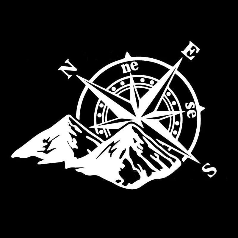 Car Stickers Mountain Compass Fashion Laser Colorful Rear Windshield Stickers Styling Decoration Decal Auto Exterior Accessories