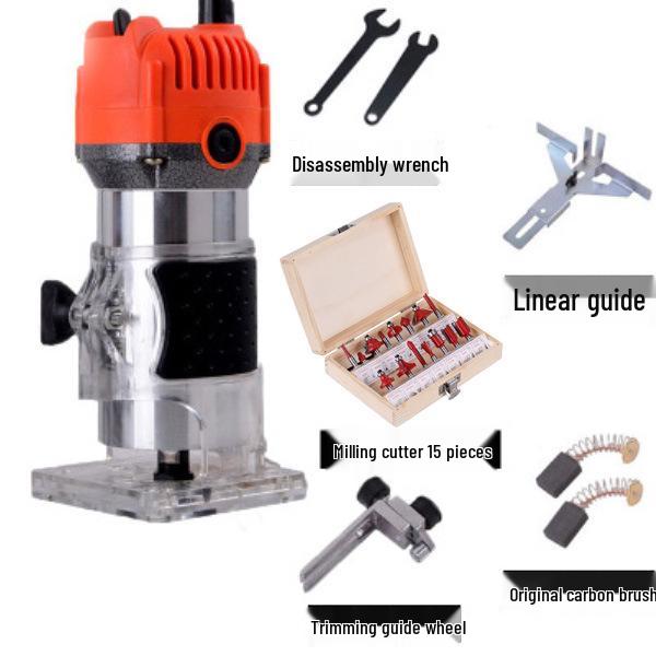 

Деревообрабатывающий многофункциональный кромочный станок: Электрический гравер по дереву и инструмент для прорезки пазов (220 В / 110 В)