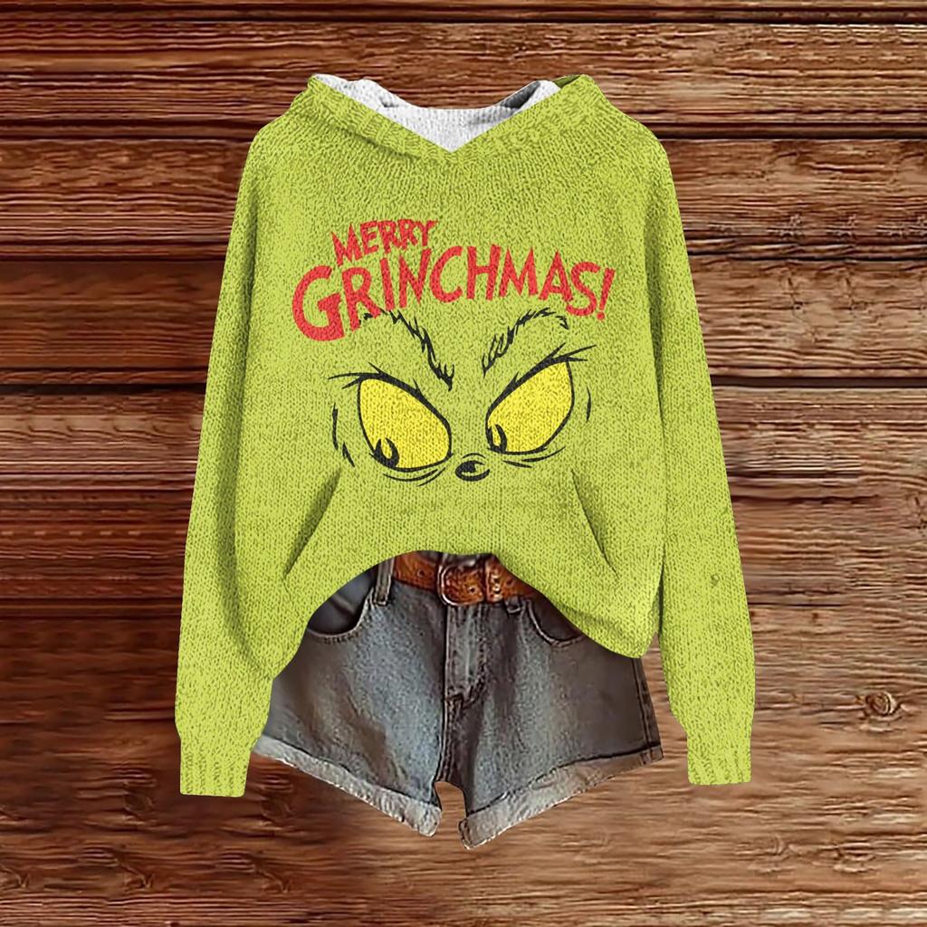 Sweatshirts For Women Knit Sweater Cute Shirt Fall Pullover Hooded Sweatshirt