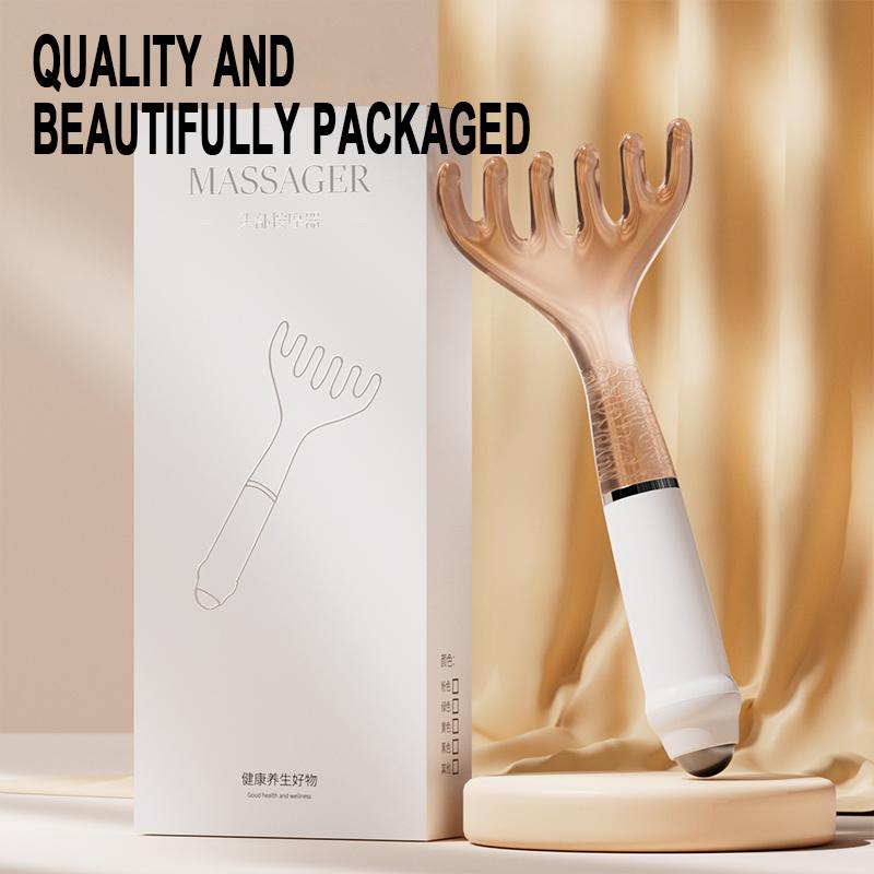 Magnetische Perlen Hirschhornkamm Harzkopf Haarpflegekamm Sechs-Krallen Gua Sha Schabemassagegerät Gesichts-Gua Sha Schabemassage-Pflegewerkzeug