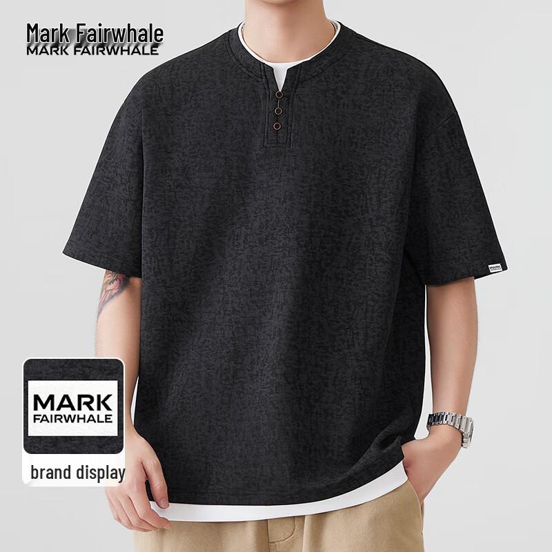 

MARK FAIRWHALE Men s 2026 Summer Ice-Feel Cotton Short Sleeve T-shirt 3XL