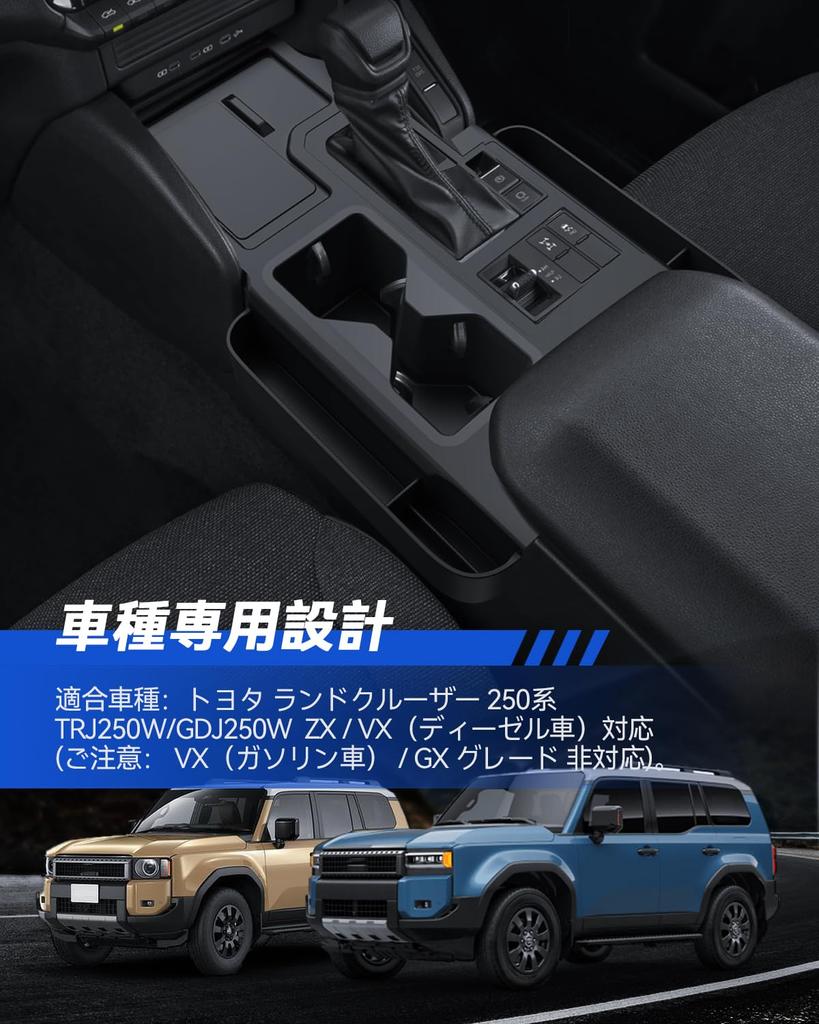 LANTU Console Cover for Toyota Land Cruiser Console Gap Washable Console Land Cruiser 250 Designed Specifically for Models June 2023 Present 250,