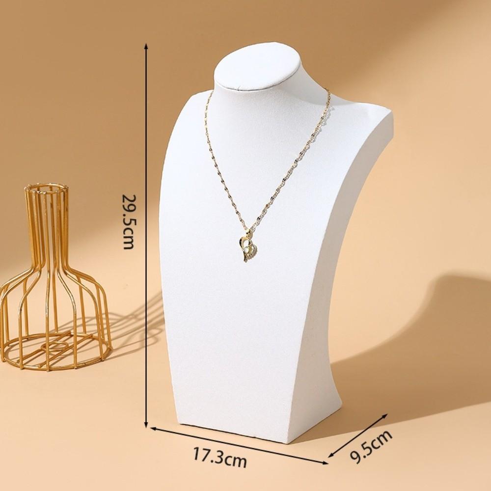 Human Shape Necklace Display Stand Velvet Cloth Ornament Holder Jewelry Show Rack  Home Showcase