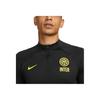 Nike Inter Milan Strike Drill Top Outdoor Casual Sports Pullover Long Sleeve Football Shirt Men Tops Black Yellow DN2813-010
