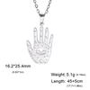LIKGREAT Hamsa Fatima's Hand Lotus Pendant Necklace Stainless Steel Star of David Hexagram Turkish Evil Eye Choker Jewelry Gifts