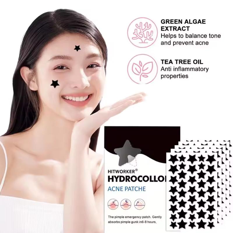 200/400Pcs Black Star Shaped Acne Patch Alcohol Free Non Irritating Breathable Absorption Acne Patch Fashion Ultrathin