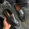Fashion Handmade Mens Leather Loafers Non Slip Slip on Walking Flats Breathable Outdoor Casual Shoes for Man Work Office Driving Shoes