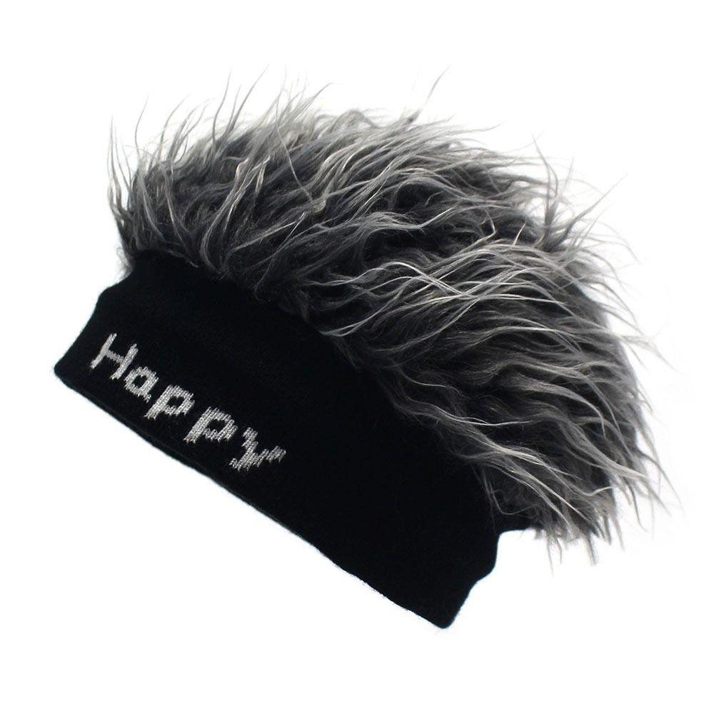 

Уличное веселье короткие шапки для волос спортивные шапочки без полей парик шляпа панк искусственные волосы тюбетейка для женщин чёрный