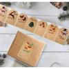 250PCS Christmas Decorative Scrapbook Labels Sealing Sticky Sticker Aesthetic Kraft Paper Thank You Stationery School Supply